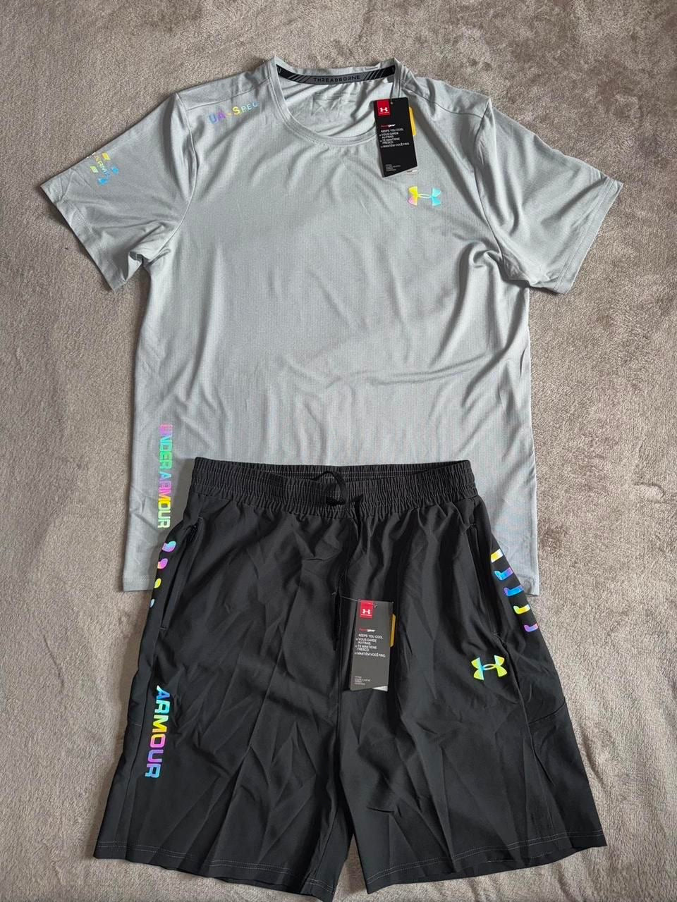 Ensemble Sport Under Armour - T-shirt & Short (Plusieurs Coloris)